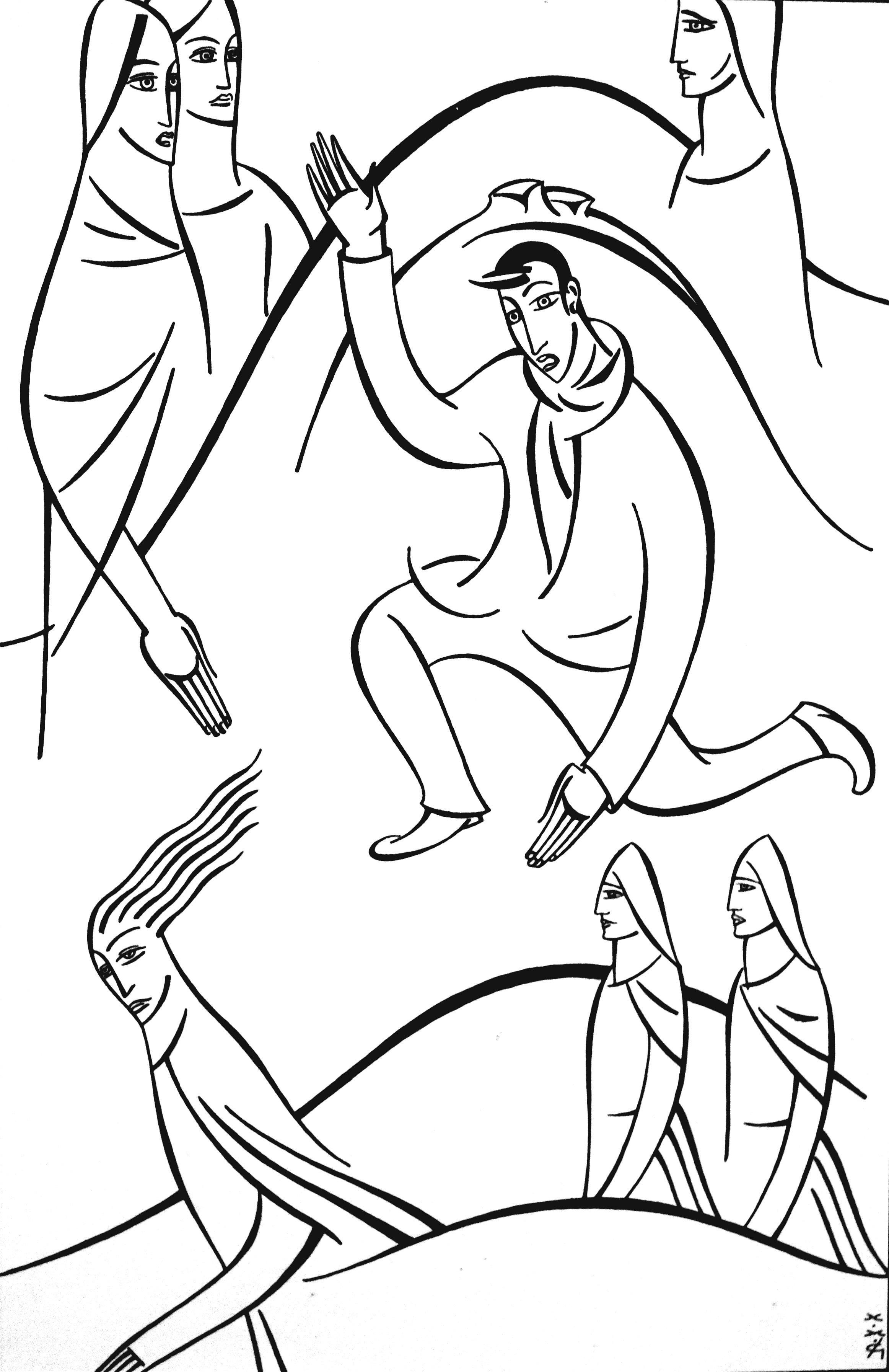 Hanrahan's Vision, Illustrations for The Stories of Red Hanrahan by Norah McGuinness (1903 - 1980)