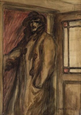 The Car is at the Door by Jack B. Yeats (1871-1957)