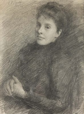 Portrait of Jennie Mitchell by John B. Yeats (1839-1922)