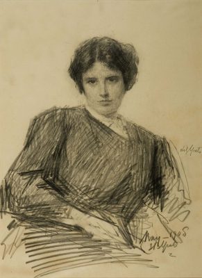 Portrait of Susan Mary (Lily) Yeats by John B. Yeats (1839-1922)