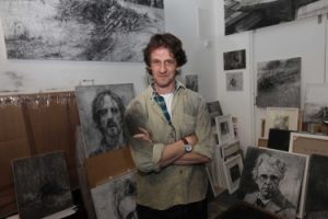 Michael Wann in his studio. 