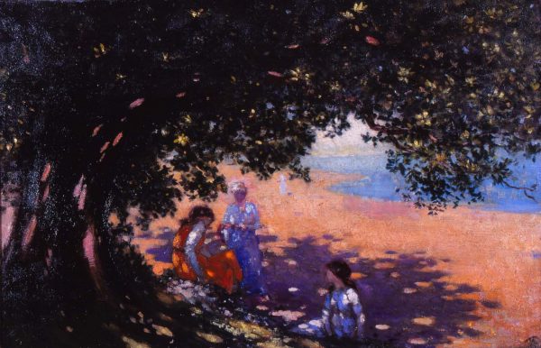 Landscape With Picnic Scene by George William Russell (AE) (1867 - 1935)