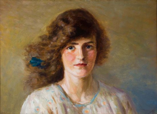 Portrait Of Kitsy Franklin By George William Russell (AE) (1867 - 1935)