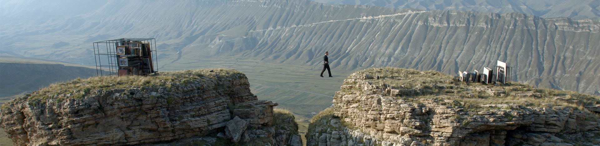 Taus Makhacheva, Tightrope, Dagestan 2015.