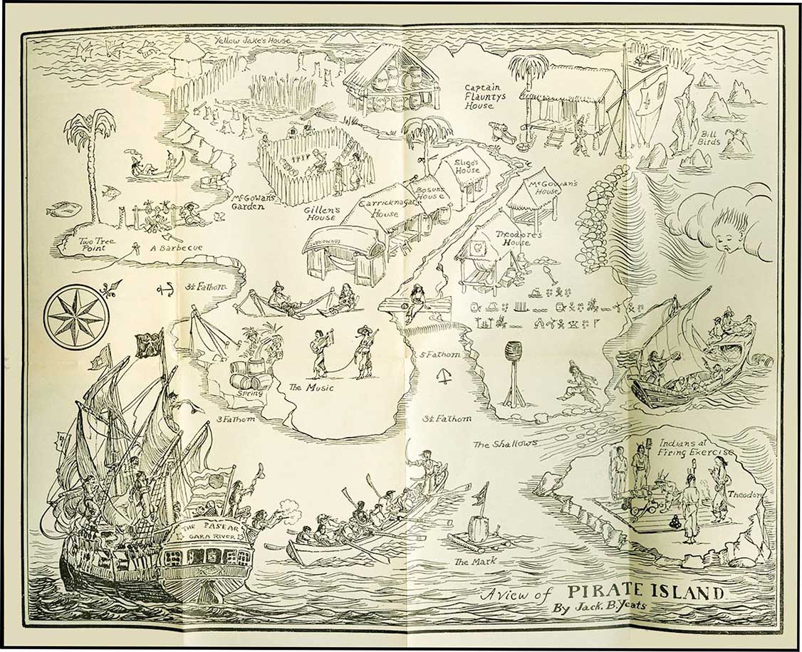 Jack B. Yeats, Pirate Map, 1911 Jack B. Yeats, Pirate Map, 1911
