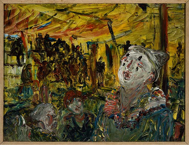 Jack B. Yeats, Johnny Patterson singing ‘Bridget Donoghue’ (The Singing Clown), 1928