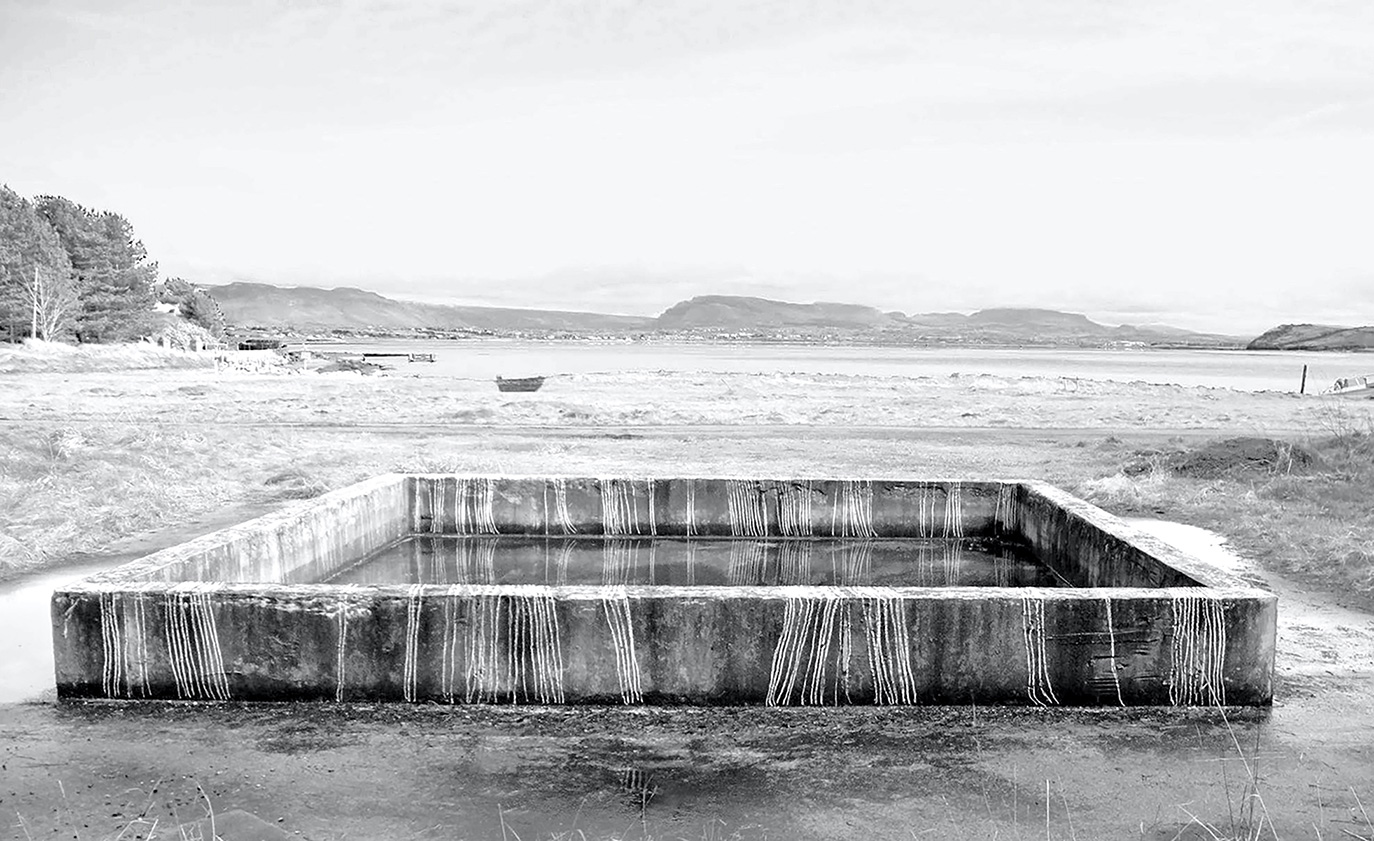 Kiera O'Toole, Drawing from the Non Place, Sligo Chalk on Concrete.